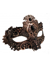 Antique Look Copper Lace Face Mask Eye Mask - Masquerade Masks