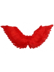Medium Red Feather Angel Wings Up