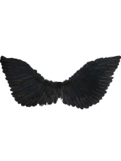 Large Black Feather Angel Wings Up