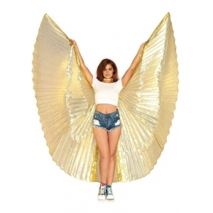 360 Degree Pleated Halter Isis Extension Wings - Gold