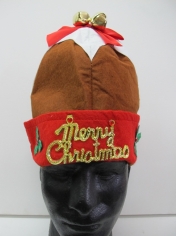 Christmas Pudding Hat with Bells - Christmas Hats