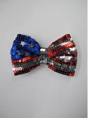 American Flag Sequin Bow Tie - 4th Of July Costumes