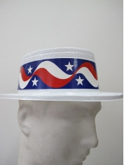 American Flag Boater Hat - 4th Of July Costumes