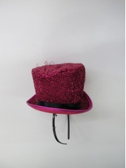 Pink Glitter Mini Top Hat