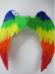 Rainbow Feather Angel Wings - Mardi Gras Costume Accessories