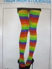Rainbow Thigh High Stockings - Mardi Gras Costumes