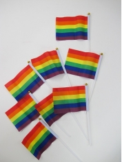 Pack Small Rainbow Flags - Mardi Gras Decorations
