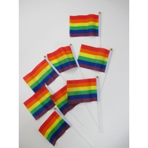 Pack Small Rainbow Flags - Mardi Gras Decorations