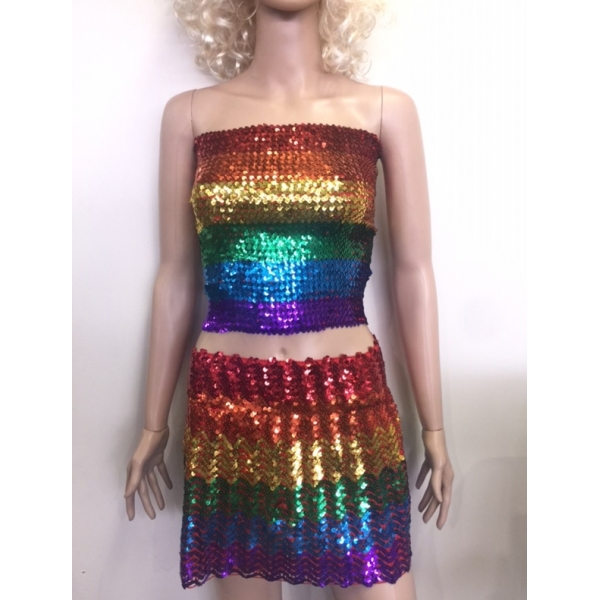 mardi gras sequin skirt