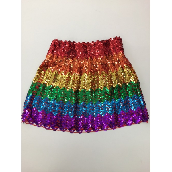 Rainbow Sequin Skirt Mardi Gras Costumes