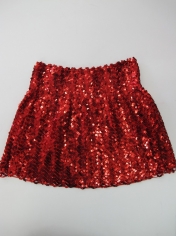 Sequin Skirt Red - Disco Party Costumes
