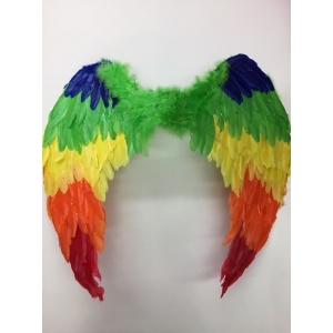 Rainbow Feather Angel Wings - Mardi Gras Costume Accessories
