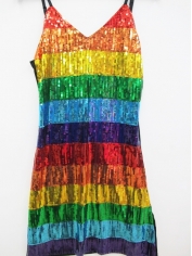 Sexy Rainbow Sequin Dress - Mardi Gras Costumes