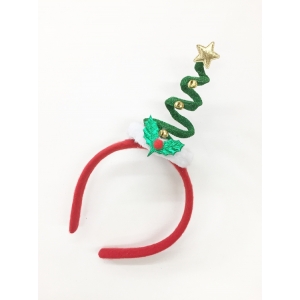 Green Christmas Tree Coil Spring Hat