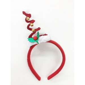 Red Christmas Tree Coil Spring Hat