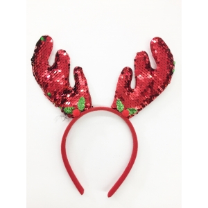 Red Sequin Reindeer - Christmas Headband