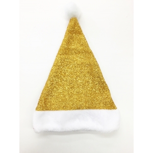 Gold Glitter Santa Hat - Christmas Hats