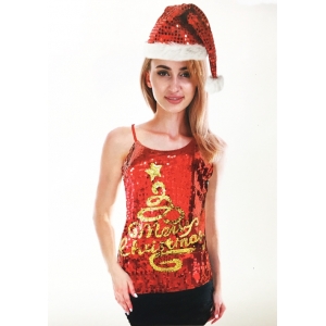 Christmas Tree Sequin Singlet - Christmas Costumes