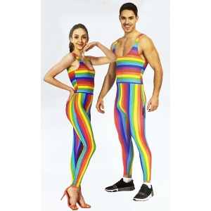 Rainbow Unitard - Adult Mardi Gras Costumes