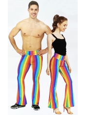 Rainbow Flare Pants - Adult Mardi Gras Costumes