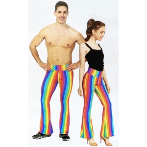 Rainbow Flare Pants - Adult Mardi Gras Costumes