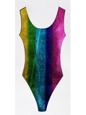 Rainbow Metallic Leotard - Mardi Gras Costumes