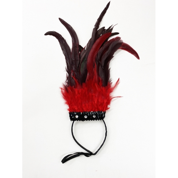 mardi gras feather headpiece