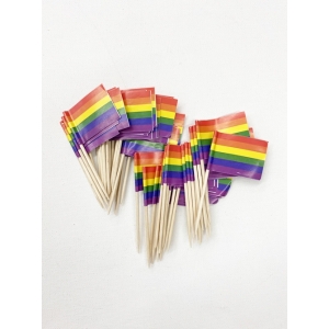 Rainbow Flag Toothpicks - Mardi Gras Accessories