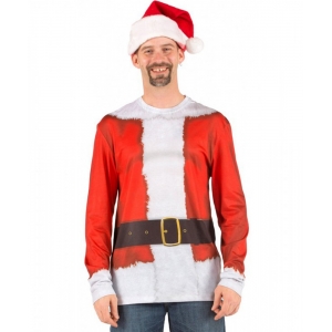 Santa Suit Long Sleeve Top - Adult Christmas Costumes