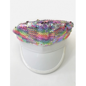 Rainbow Sequin Cap - Mardi Gras Hats