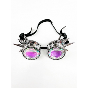 Festival Punk Google Silver - Novelty Sunglasses