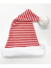 Red White Stripped Santa Hat - Christmas Hats