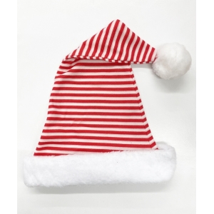 Red White Stripped Santa Hat - Christmas Hats