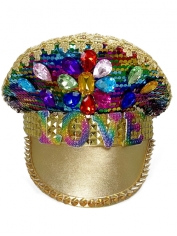 Rainbow Flip Hat with LOVE - Mardi Gras Hats