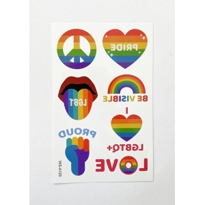 Rainbow Peace Tattoo - Mardi Gras Accessories