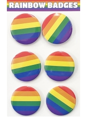 Rainbow Flag Badges - Mardi Gras Accessories