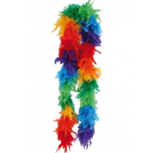 Rainbow Feather Boas - Mardi Gras Decorations