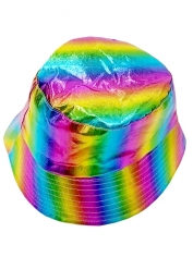 Metallic Rainbow Bucket Hat - Mardi Gras Hats