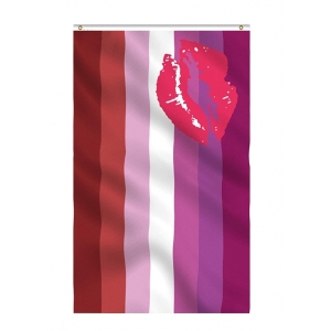 Lipstick Lesbian Flag - Rainbow Banner Flag