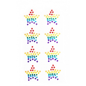 Rainbow Diamante Stickers - Rainbow Star Stickers