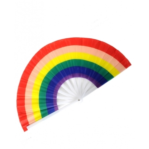 Large Rainbow Fan - Mardi Gras Decorations