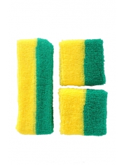 Yellow and Green Sweatband and Wristband Set - Olympic Costumes