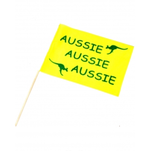 Aussie Flag on Stick Yellow - Australian Flag