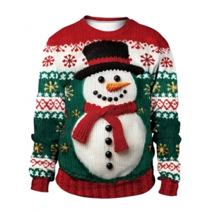 Christmas Sweater Snowman (Printed) - Adult Christmas Costumes Christmas Sweater Snowman (Printed) - Adult Christmas Costumes