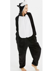 BLACK HUSKIE Onesie Dog Costume Animal Costume - Adult Animal Onesies