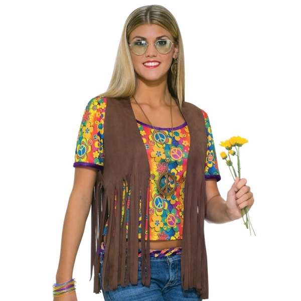 Sexy Hippie Vest 60s Costume - Women's Hippie Costumes
