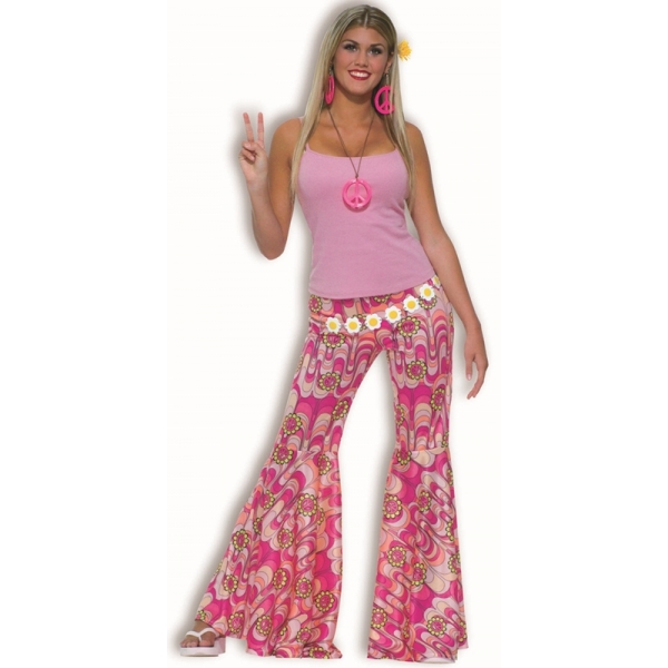 DSplay 70s Women Hippie Costume 60s Disco Pants