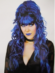 Blue Black Beehive Wig - Blue Wigs