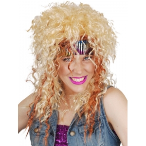 80s Wig Rocker Wig - Blonde Curly Wigs