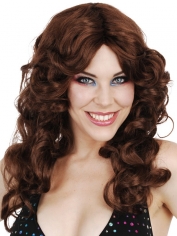 Caroline Brown Curly Wig - Long Brown Wigs